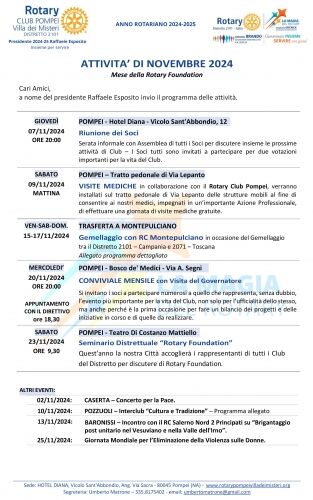 programma nov. 2024 rc pompei vdm